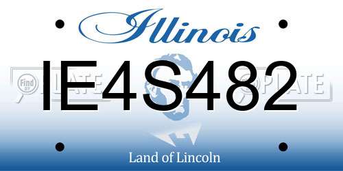 IE4S482 Illinois License Plate