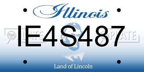 IE4S487 Illinois License Plate