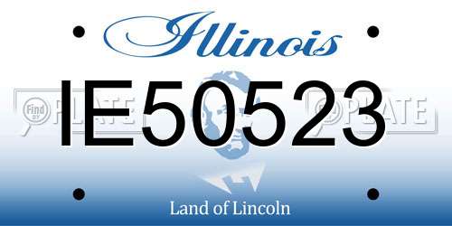 IE50523 Illinois License Plate