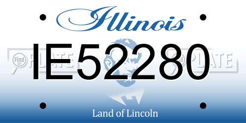 IE52280 Illinois License Plate