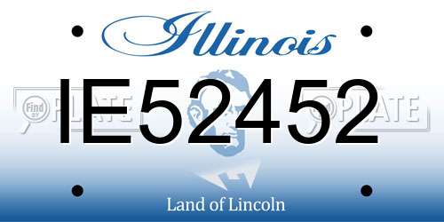 IE52452 Illinois License Plate
