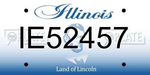 IE52457 Illinois License Plate