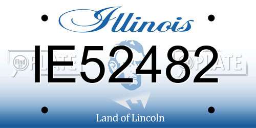 IE52482 Illinois License Plate