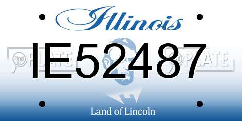 IE52487 Illinois License Plate