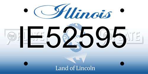 IE52595 Illinois License Plate