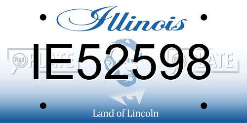 IE52598 Illinois License Plate
