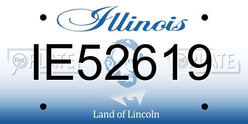 IE52619 Illinois License Plate