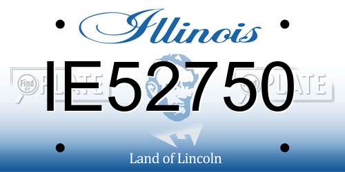 IE52750 Illinois License Plate