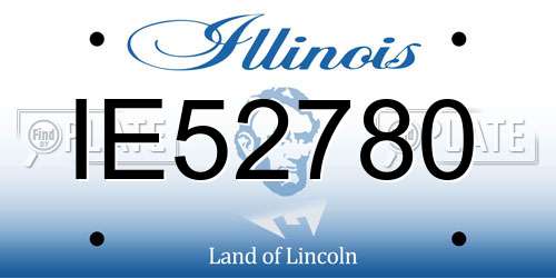 IE52780 Illinois License Plate