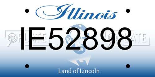 IE52898 Illinois License Plate