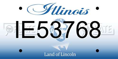 IE53768 Illinois License Plate
