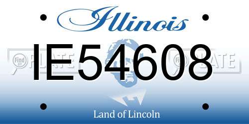 IE54608 Illinois License Plate