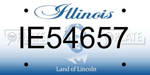 IE54657 Illinois License Plate