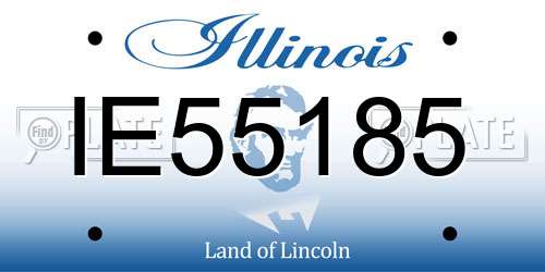 IE55185 Illinois License Plate