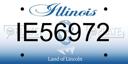 IE56972 Illinois License Plate