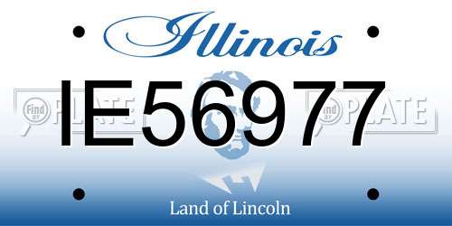 IE56977 Illinois License Plate