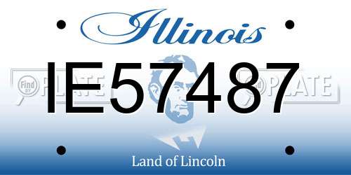 IE57487 Illinois License Plate