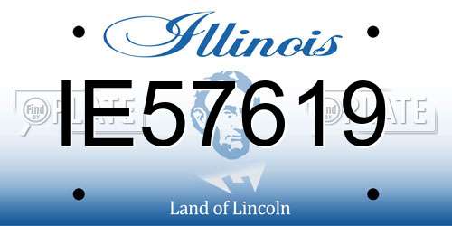 IE57619 Illinois License Plate