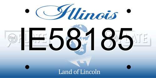 IE58185 Illinois License Plate