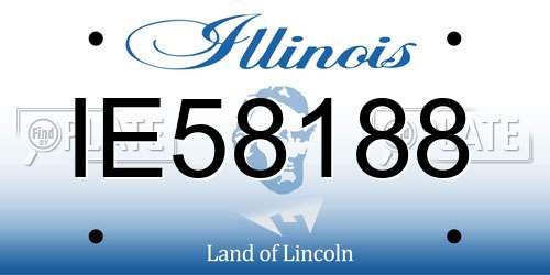IE58188 Illinois License Plate