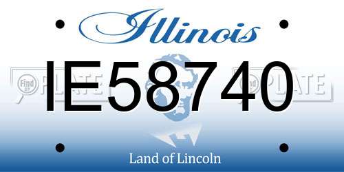 IE58740 Illinois License Plate
