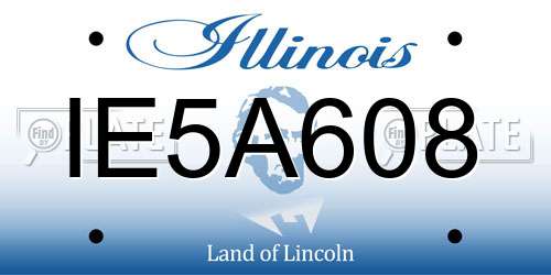 IE5A608 Illinois License Plate