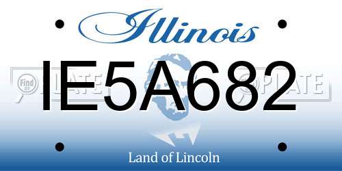 IE5A682 Illinois License Plate