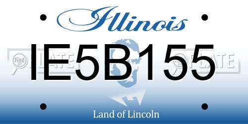 IE5B155 Illinois License Plate