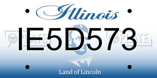 IE5D573 Illinois License Plate