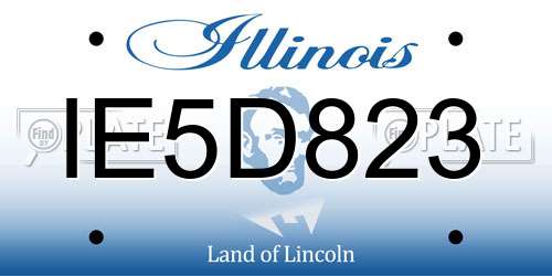 IE5D823 Illinois License Plate