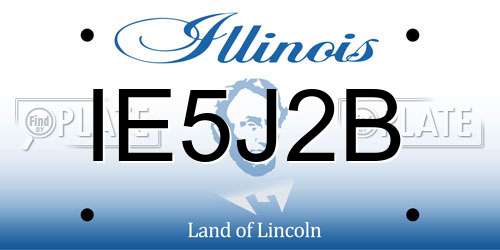 IE5J2B Illinois License Plate