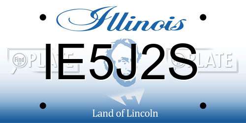 IE5J2S Illinois License Plate