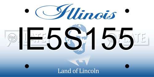 IE5S155 Illinois License Plate