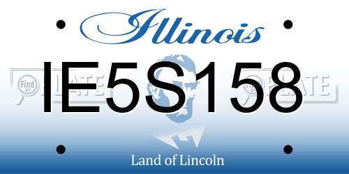 IE5S158 Illinois License Plate