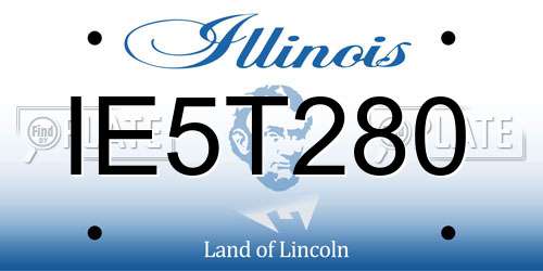 IE5T280 Illinois License Plate