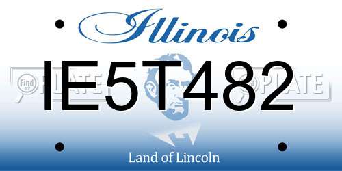 IE5T482 Illinois License Plate