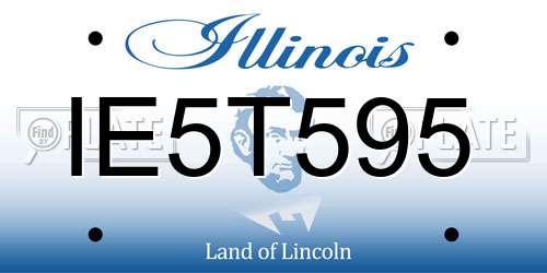 IE5T595 Illinois License Plate