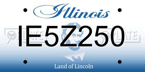IE5Z250 Illinois License Plate