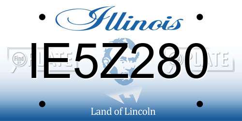 IE5Z280 Illinois License Plate