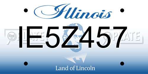 IE5Z457 Illinois License Plate