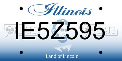 IE5Z595 Illinois License Plate