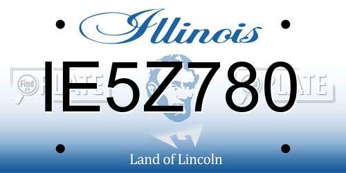 IE5Z780 Illinois License Plate