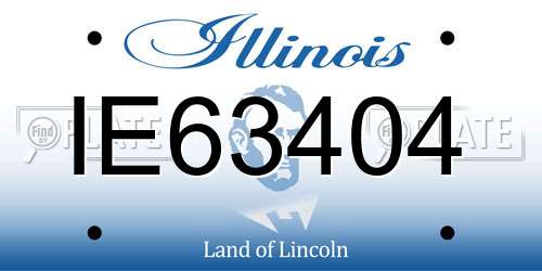 IE63404 Illinois License Plate