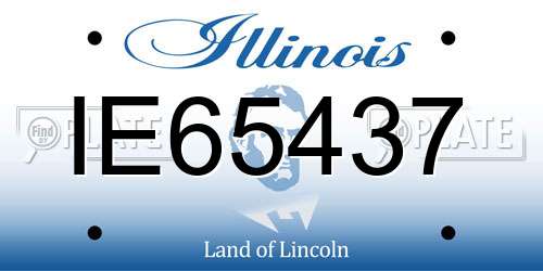 IE65437 Illinois License Plate
