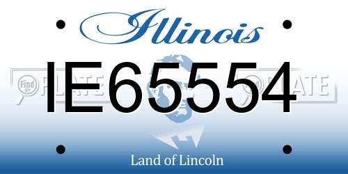 IE65554 Illinois License Plate