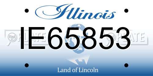 IE65853 Illinois License Plate