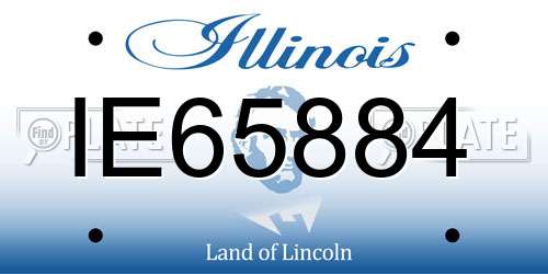 IE65884 Illinois License Plate