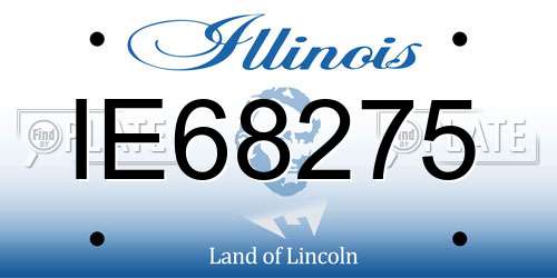 IE68275 Illinois License Plate
