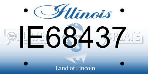 IE68437 Illinois License Plate