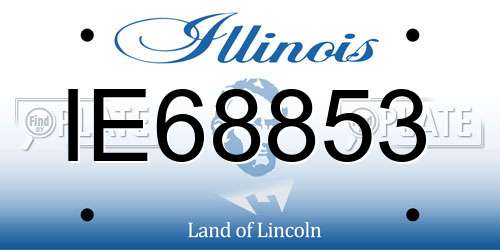IE68853 Illinois License Plate